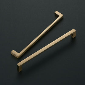 Ravinte Champagne Bronze square cabinet handle on a drawer adds timeless kitchen style