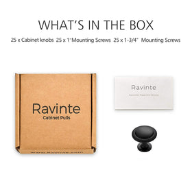 Ravinte 1-1/4 inch diameter offers precise fit for most cabinet doors and drawers.
