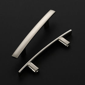 Ravinte Decor brushed nickel drawer pull highlights dresser elegance and smooth daily use.
