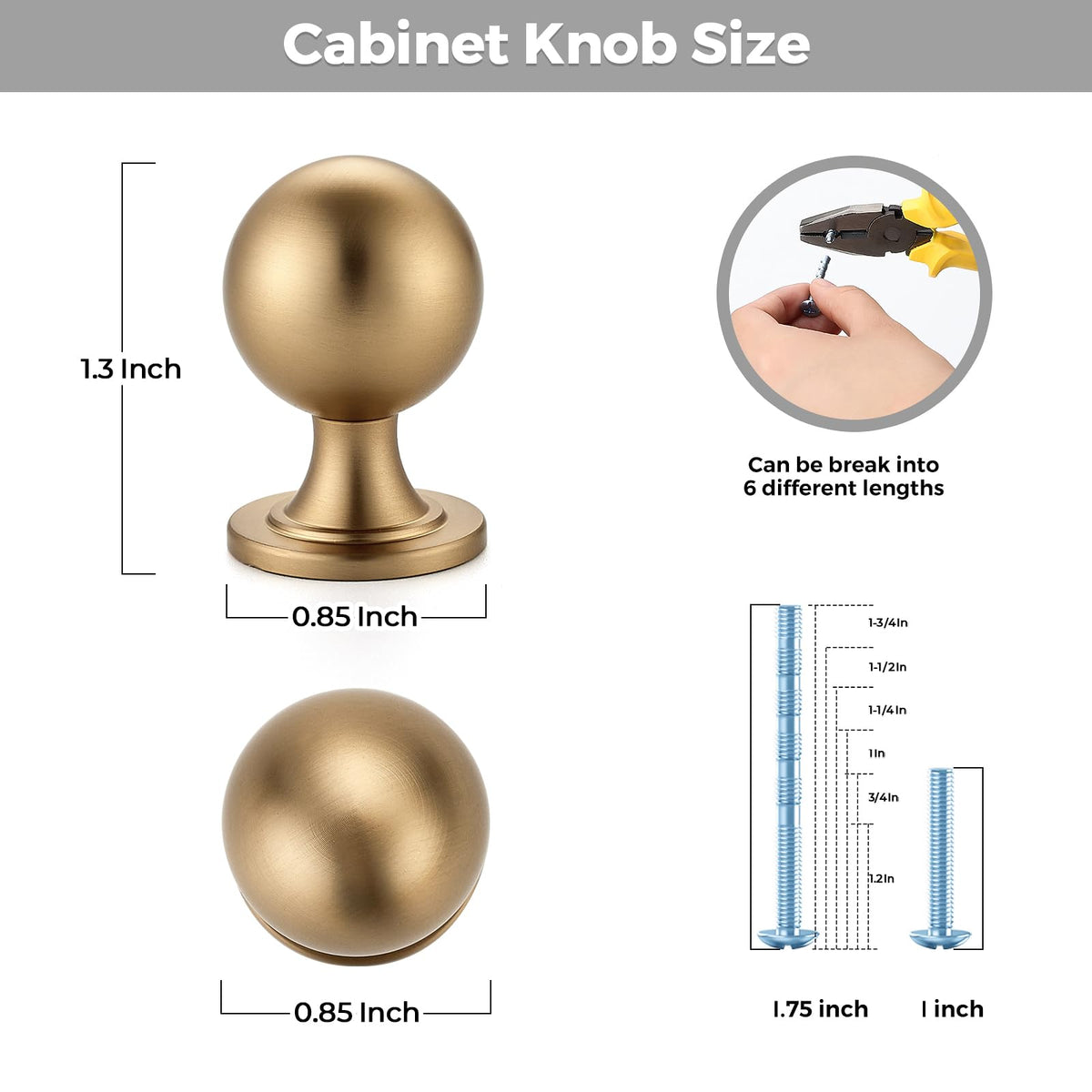 Ravinte Decor champagne bronze knob installed on a drawer for kitchen upgrade