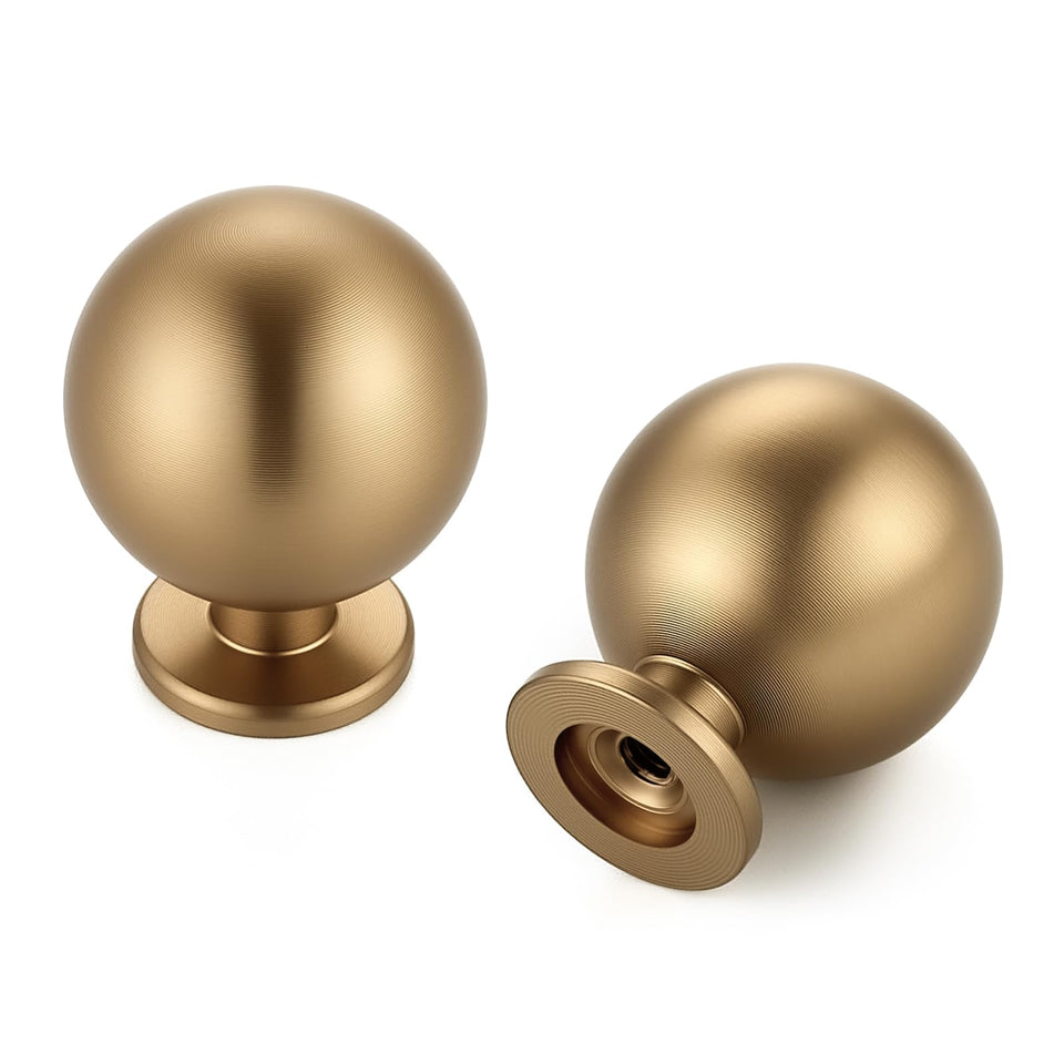 Ravinte Decor champagne bronze knob front view highlights a durable round design for cabinets