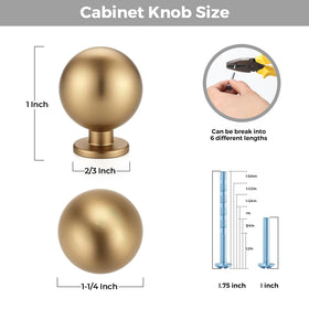 Ravinte Decor champagne bronze knob installation image with adjustable screws for easy fit