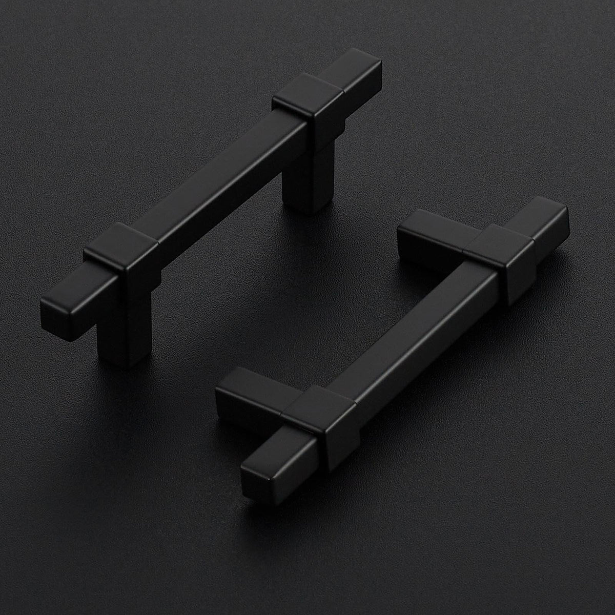 Ravinte Decor matte black pull showing 125 mm overall length for drawers