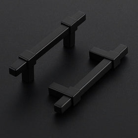 Ravinte Decor matte black pull showing 125 mm overall length for drawers