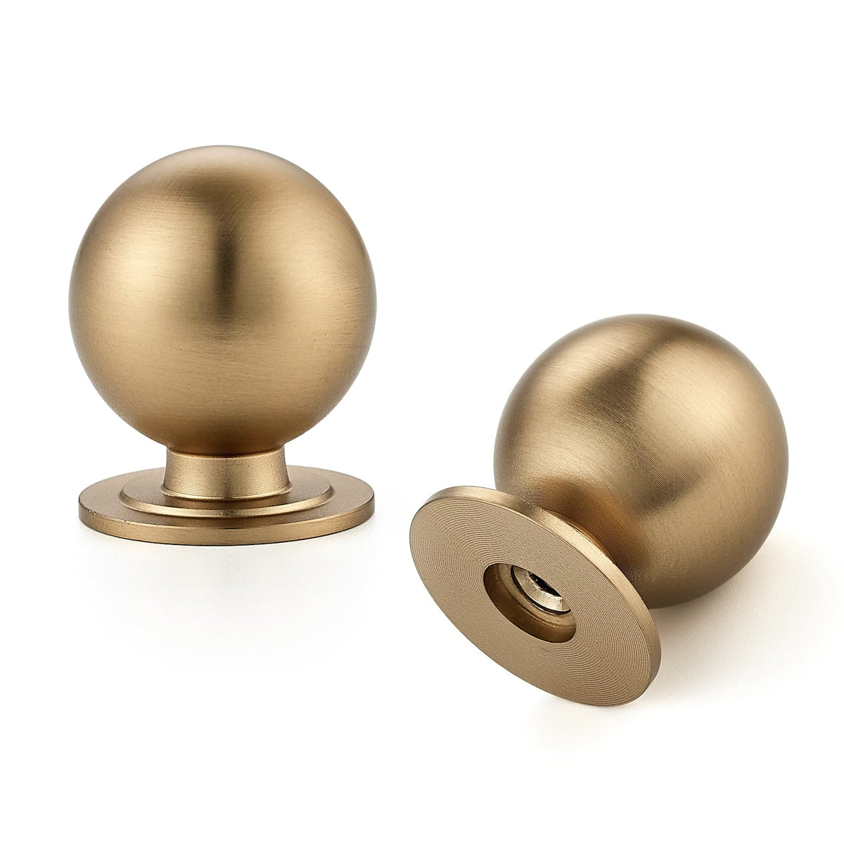 Ravinte Decor round champagne bronze knob 4-pack adds subtle shine to cabinets
