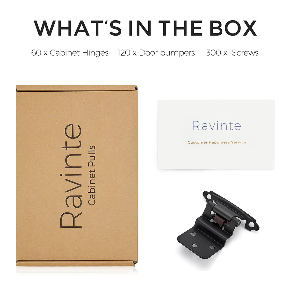 Ravinte door bumper hinge protects surfaces and reduces noise at close