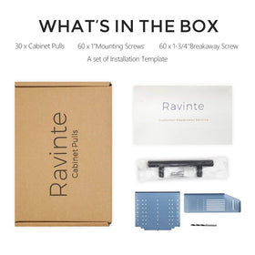 Ravinte 30 pack ideal for updating multiple kitchen drawers and cabinets.