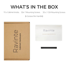 Ravinte drawer pulls installation guide for standard 3-inch center spacing.