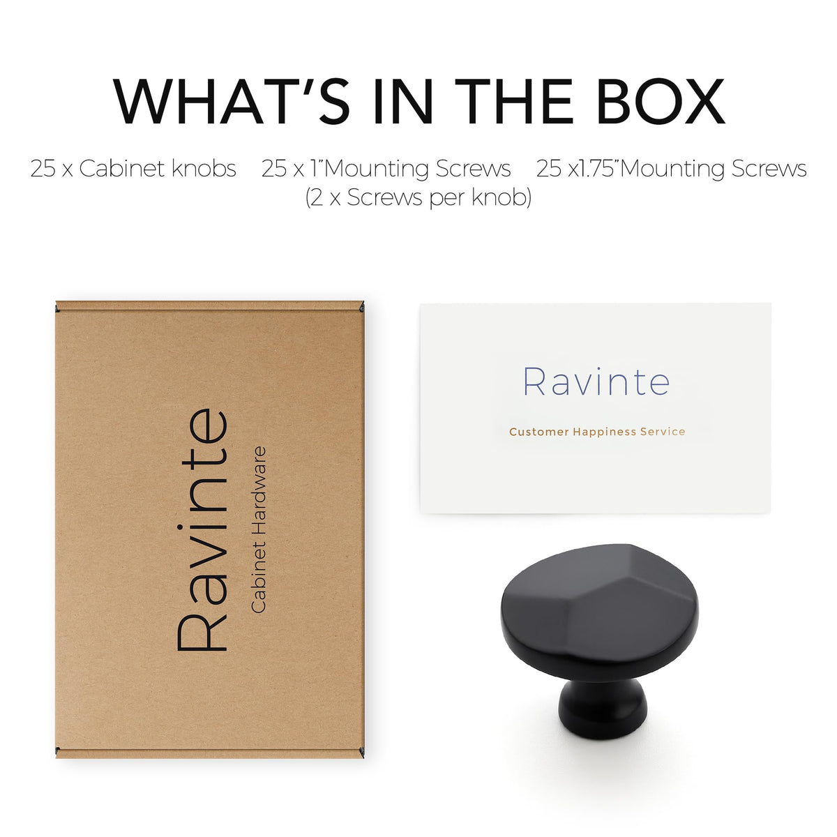 Ravinte dresser drawer knob in metal for a refined look.