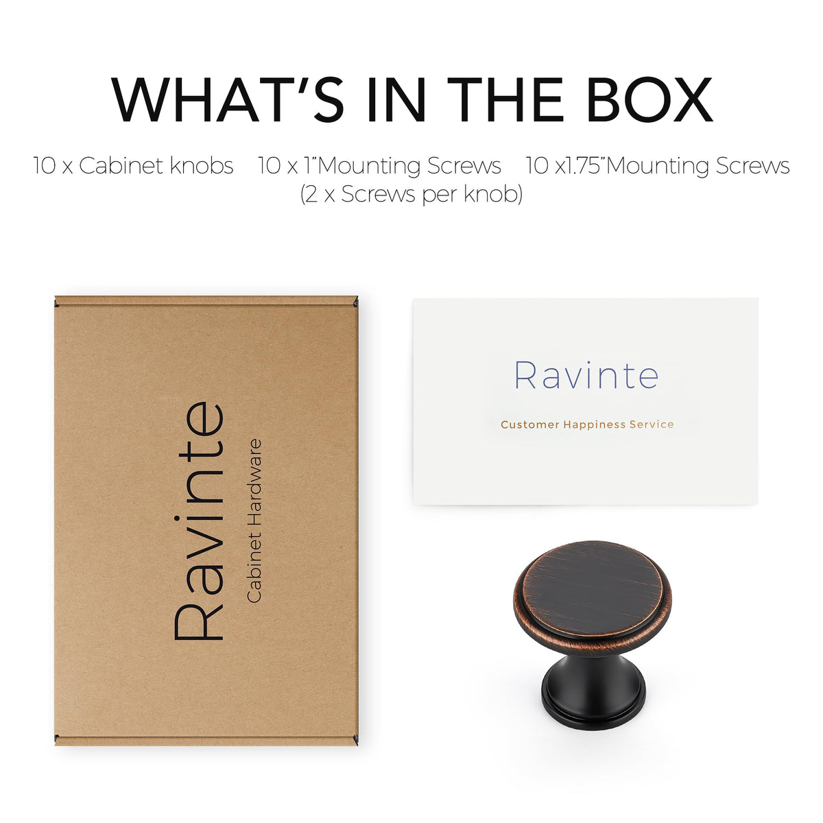 Ravinte 10-pack includes screws for quick DIY installation.