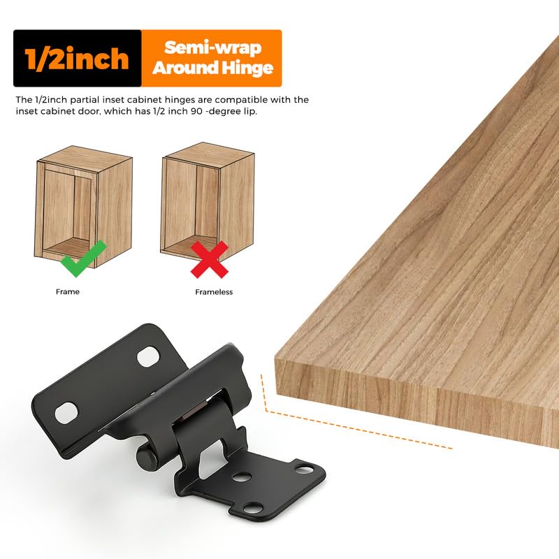 Ravinte face frame cabinet hinges in matte finish ready for upgrades.
