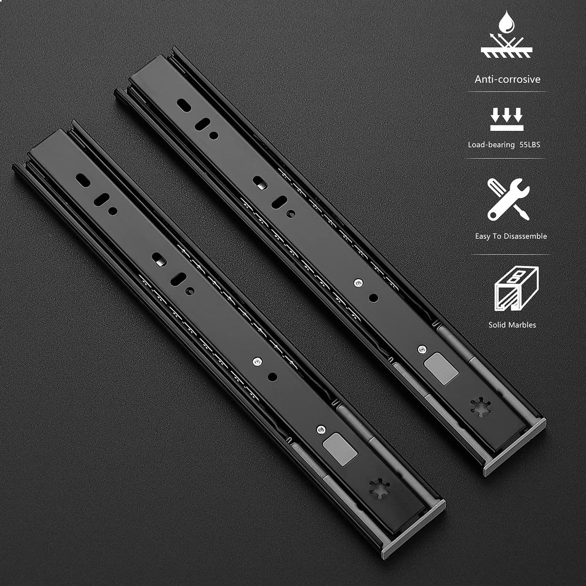 Ravinte full-extension ball-bearing drawer slide shown side-mount