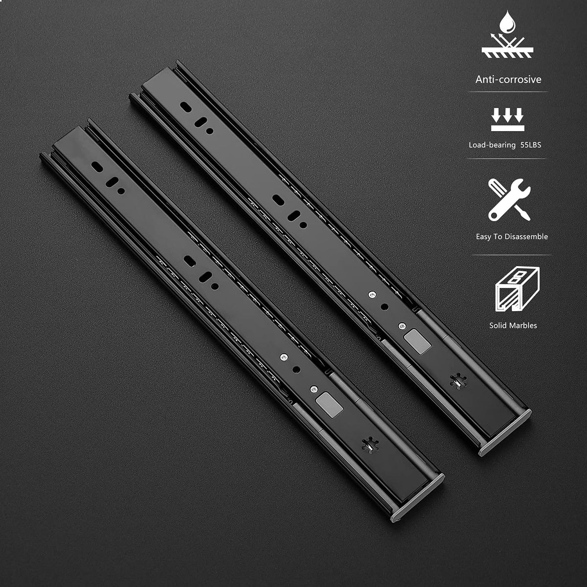 Ravinte full-extension ball-bearing slide enables smooth drawer movement