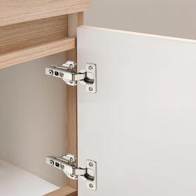 Adjustable hinge showing 2 mm door gap adjustment