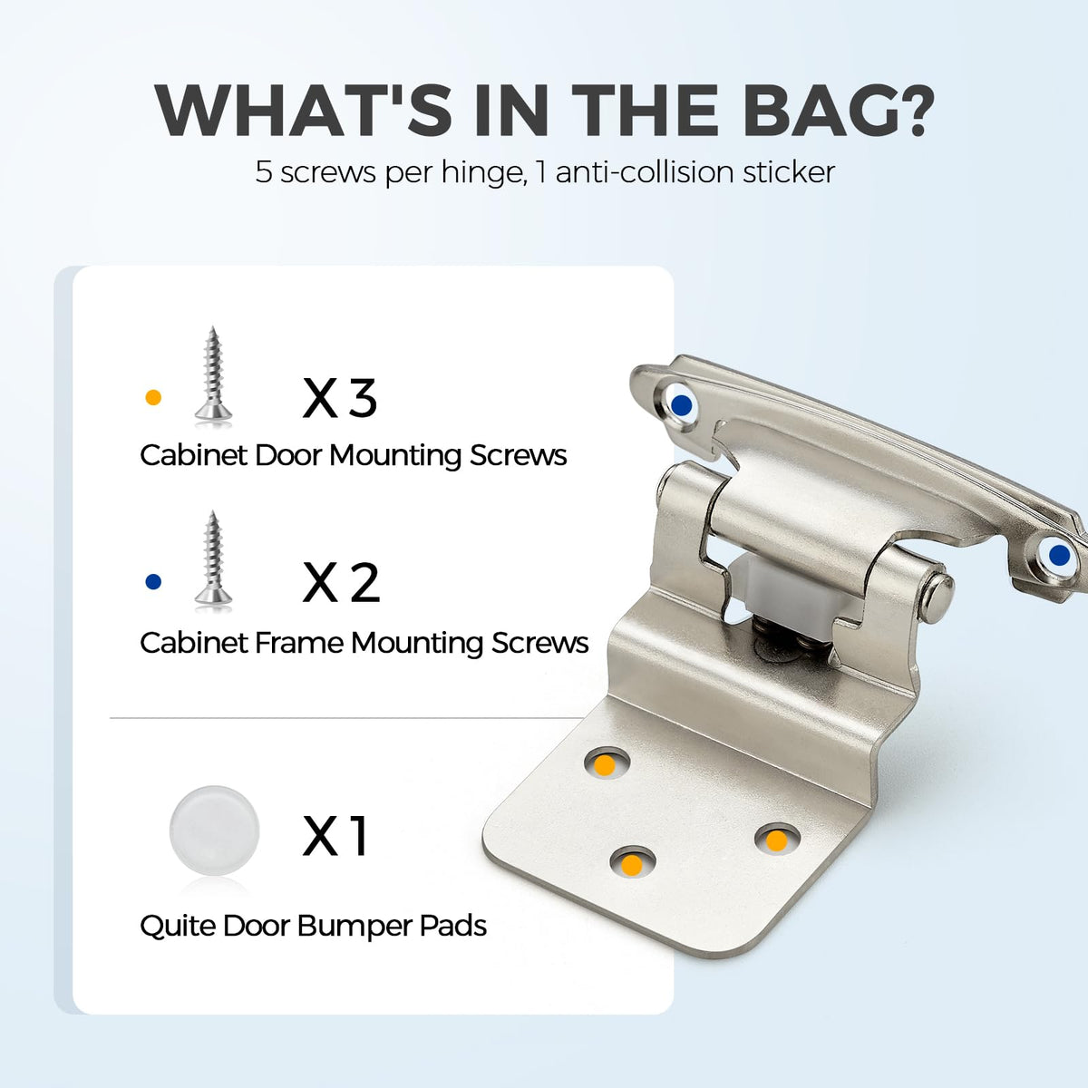 Ravinte face-frame semi-concealed hinges for a clean look