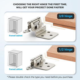 Ravinte satin-nickel self-closing hinges for quiet cabinet closure