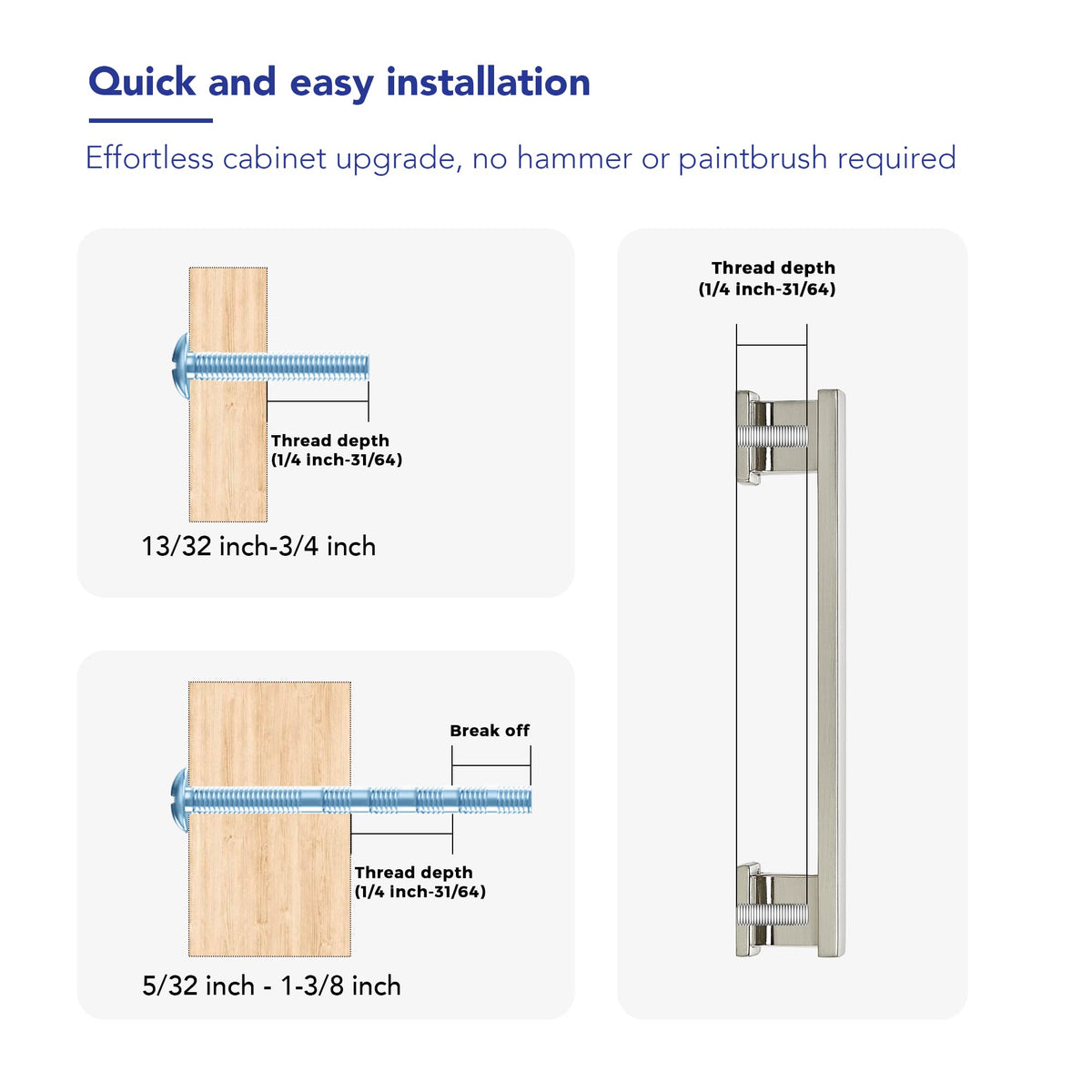 Ravinte Hardware zinc alloy construction closeup highlights sturdy cabinet hardware