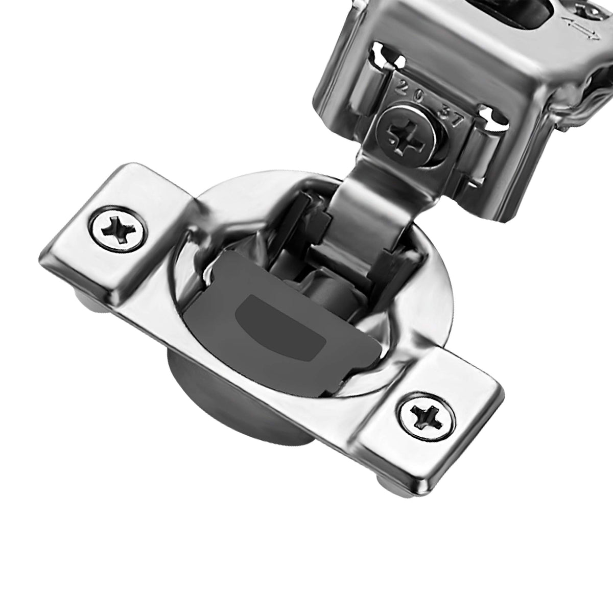 Ravinte heavy-duty steel concealed hinge with nickel finish