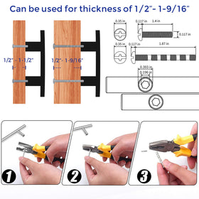 Drill-ready Ravinte cabinet pull with 3-inch center hole spacing for easy installation.