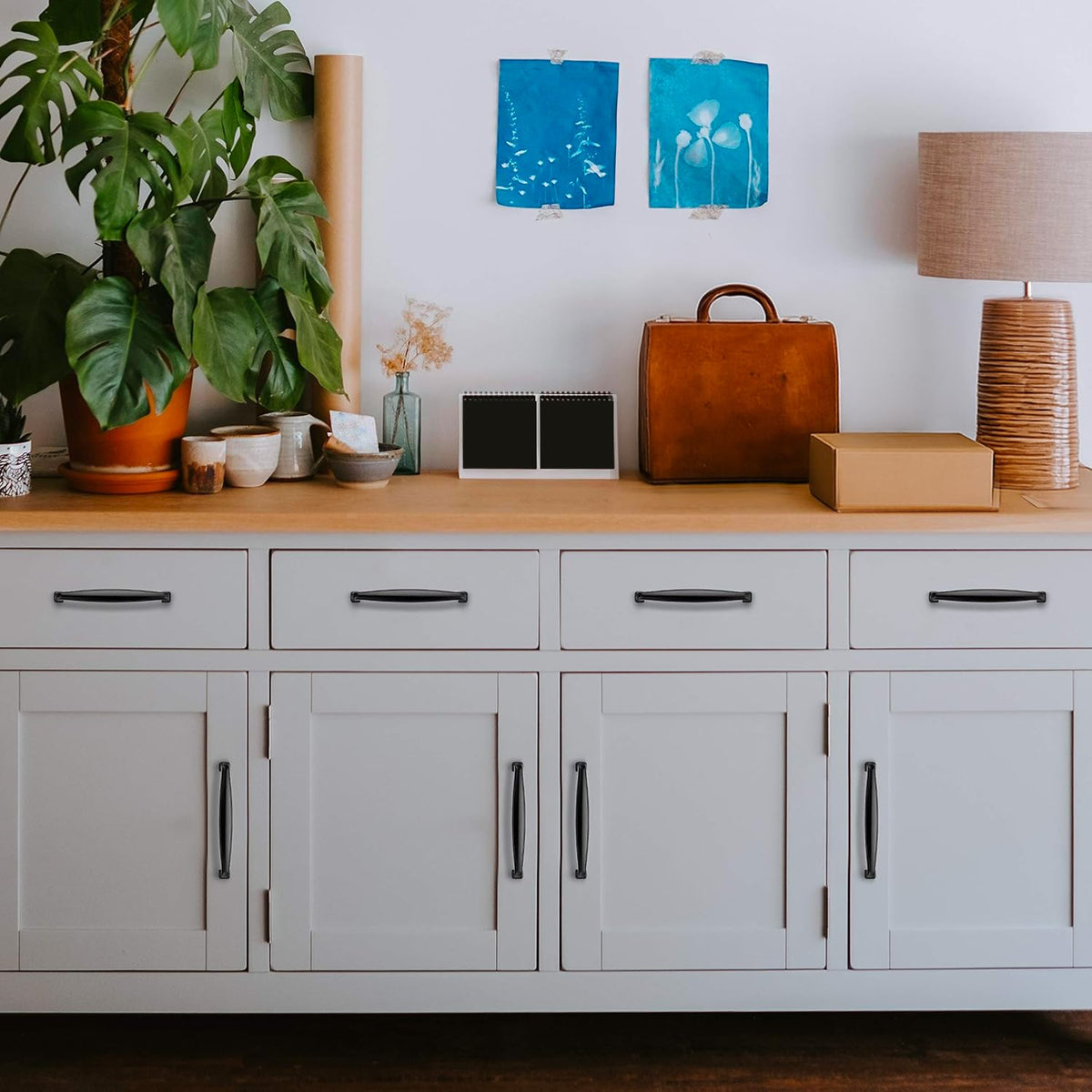 Ravinte kitchen cupboard pulls in matte black for cohesive design
