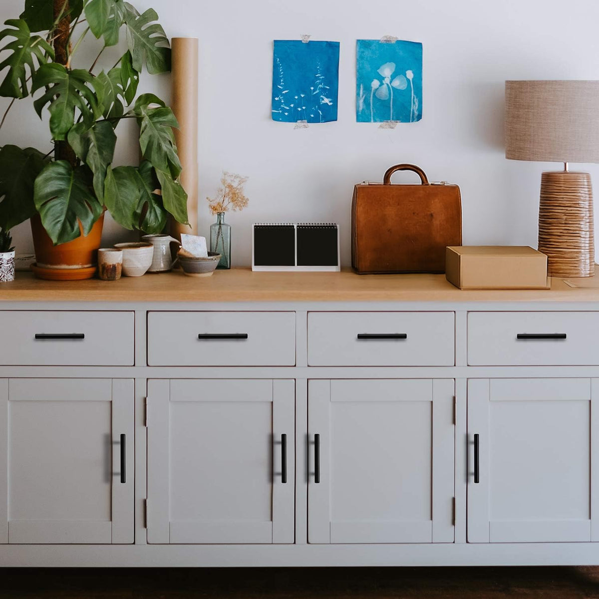 Installation-ready Ravinte pulls shown with simple DIY steps