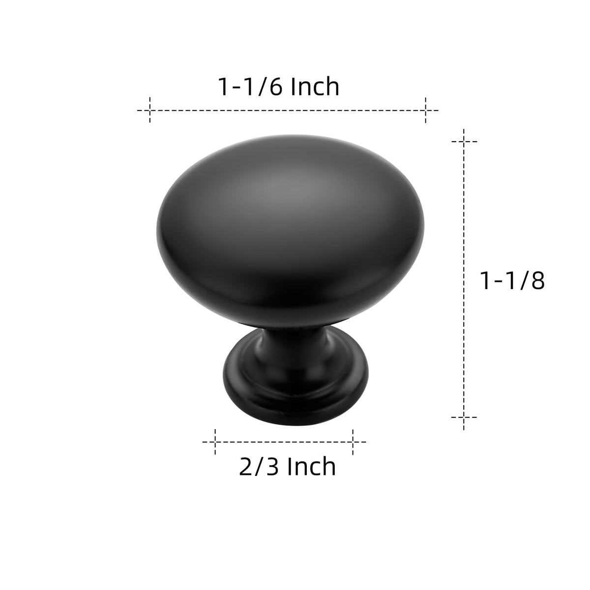 Ravinte knob diameter 1-1/6 inches pack detail closeup, precise cabinet fit.