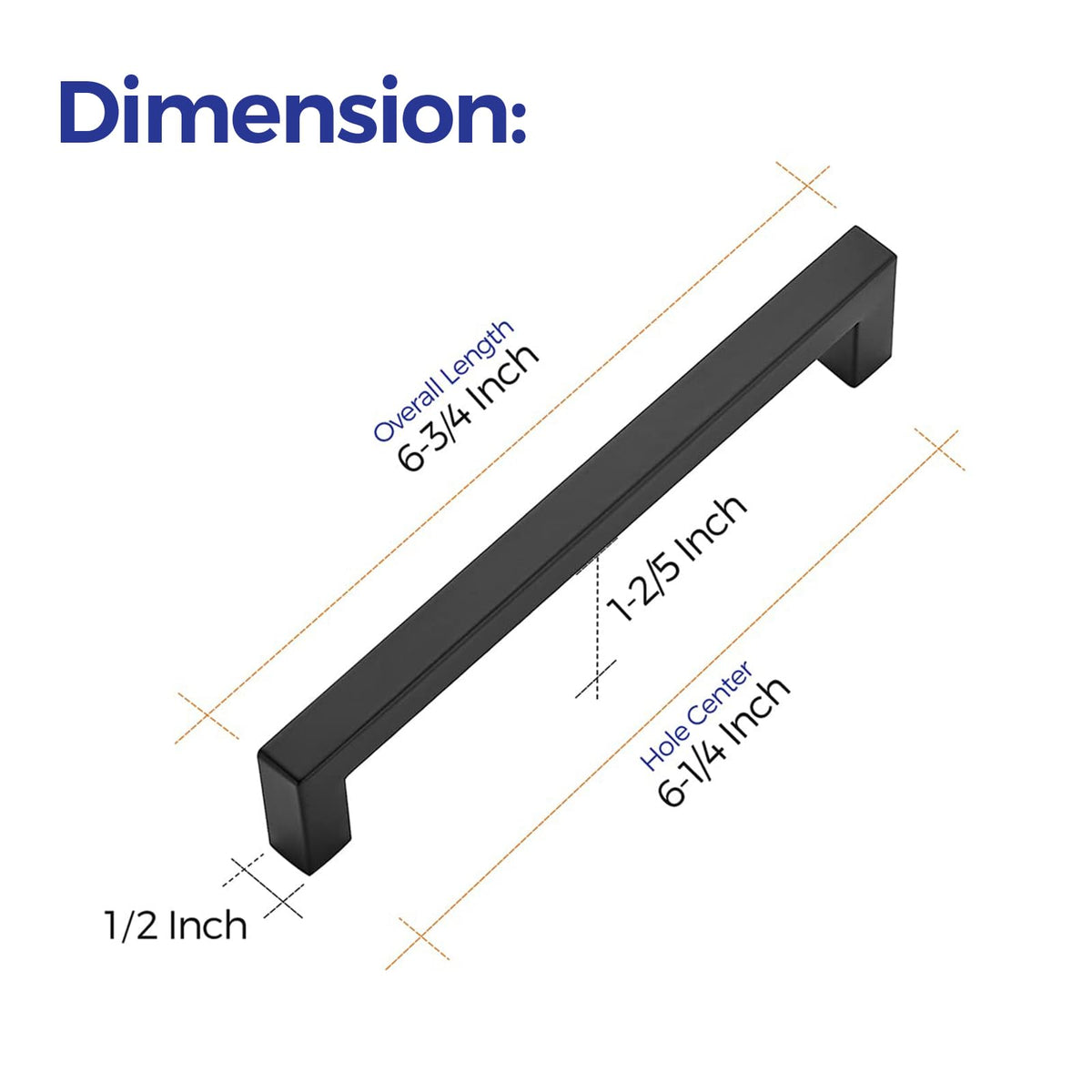 Ravinte matte black square cabinet handle drawer-front install simplifies upgrading cabinetry