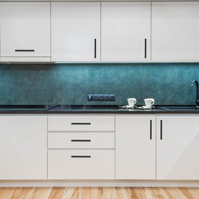 Ravinte matte black square cabinet handle close-up highlights sturdy construction