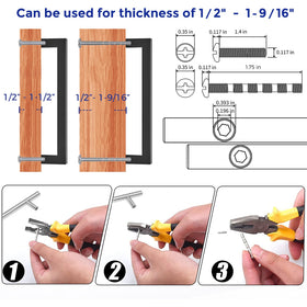 Ravinte matte black square cabinet handle pack of five for quick kitchen refresh