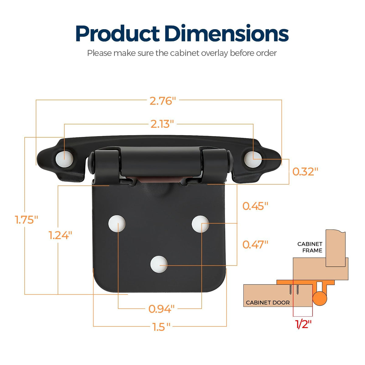 Ravinte matte black decorative hardware for modern kitchen style