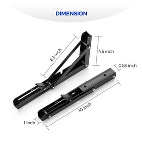 Ravinte matte black brackets close-up, durable finish for long-lasting use.
