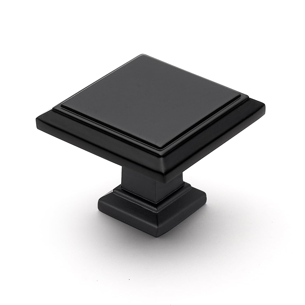 Ravinte matte black square cabinet knob for modern cabinet updates.