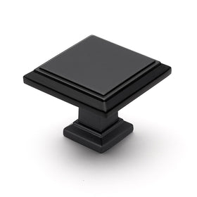 Ravinte matte black square cabinet knob for modern cabinet updates.