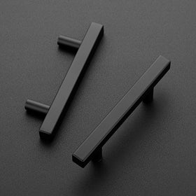 Ravinte matte-black stainless steel pull handle close-up highlighting durable finish