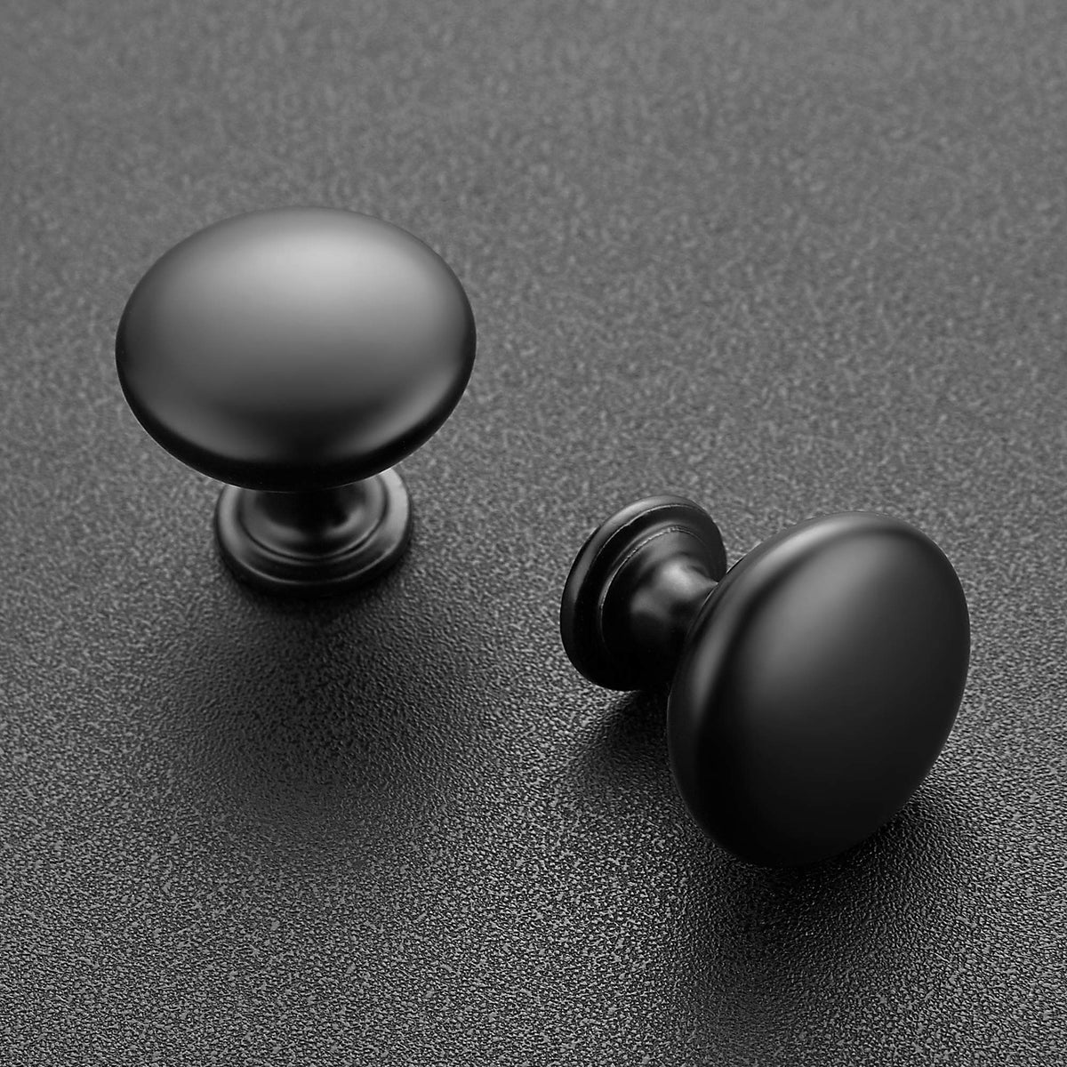 Ravinte matte black zinc drawer pulls closeup, durable hardware for busy rooms.