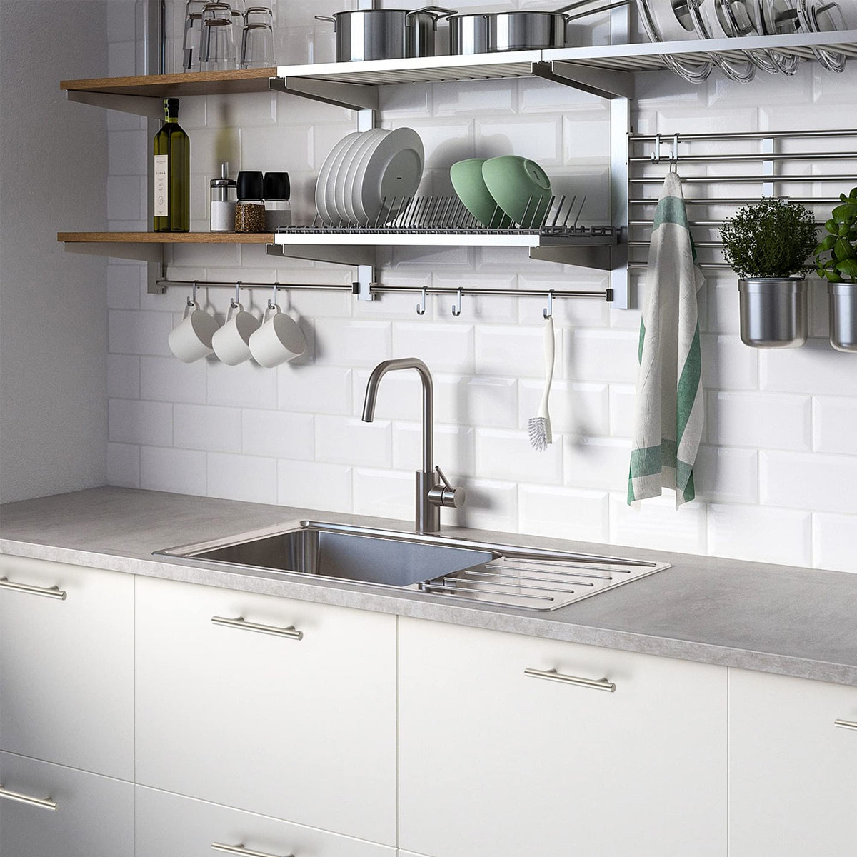Ravinte modern cabinet pulls enhance room decor with satin nickel glow
