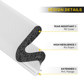 Ravinte noise-reducing weather strip seals gaps and minimizes disruption.