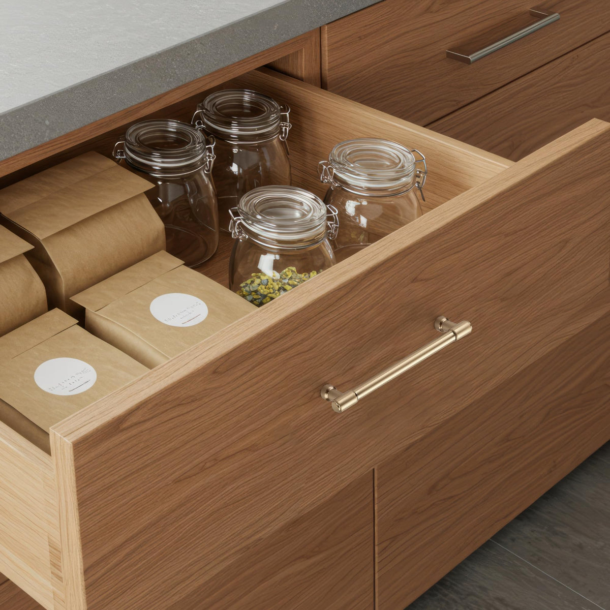 Ravinte pack of 10 pulls for whole-kitchen or furniture refresh.