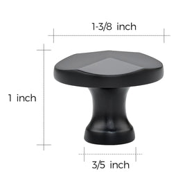 Ravinte round base 15mm knob provides stable mounting on furniture.