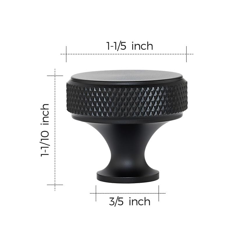 Ravinte round knob base detail shows secure deep-hole threading