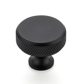 Ravinte round knobs matte black finish on cabinet doors
