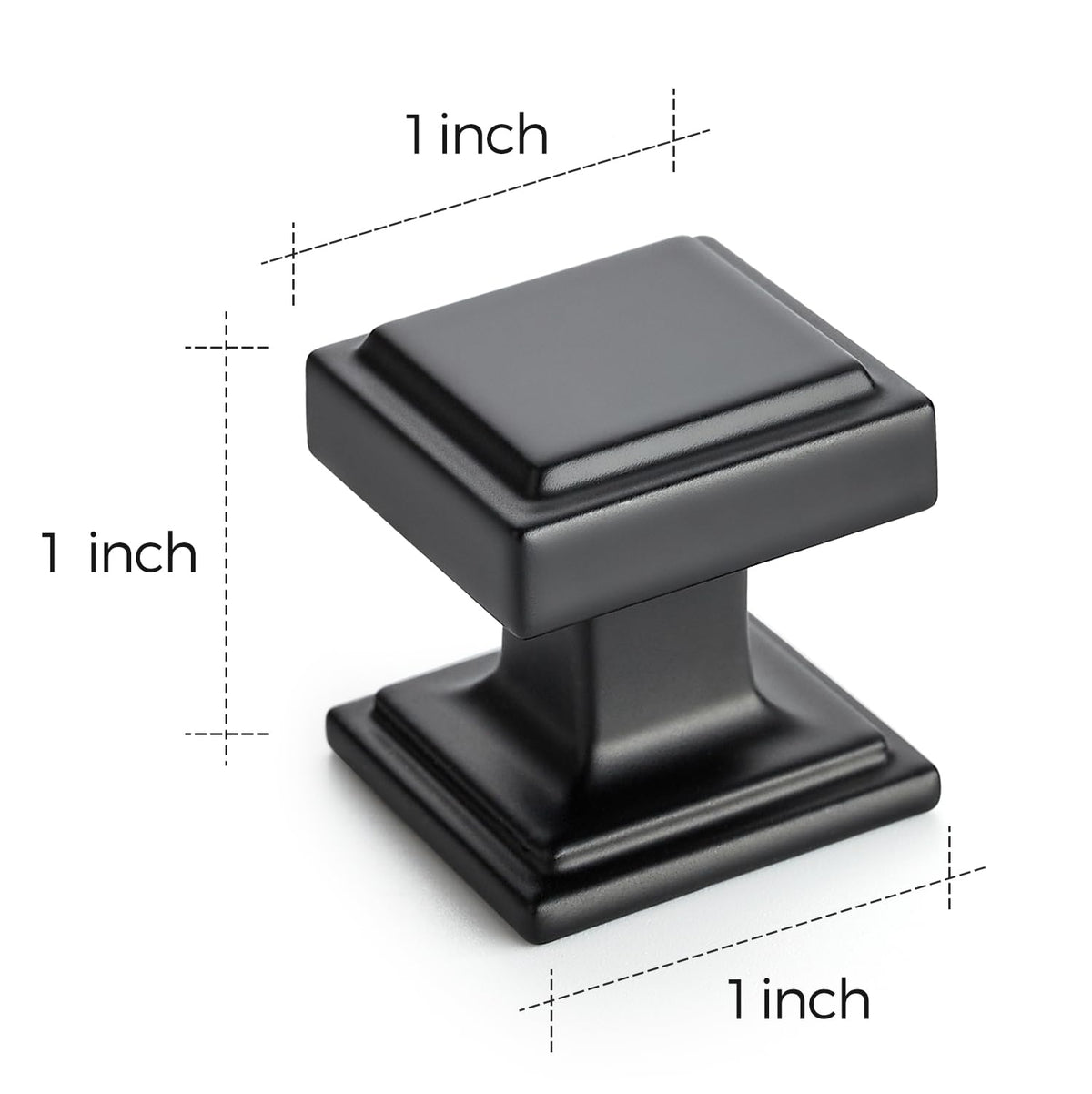 Ravinte rust-resistant square knob with deep screw hole for secure mounting
