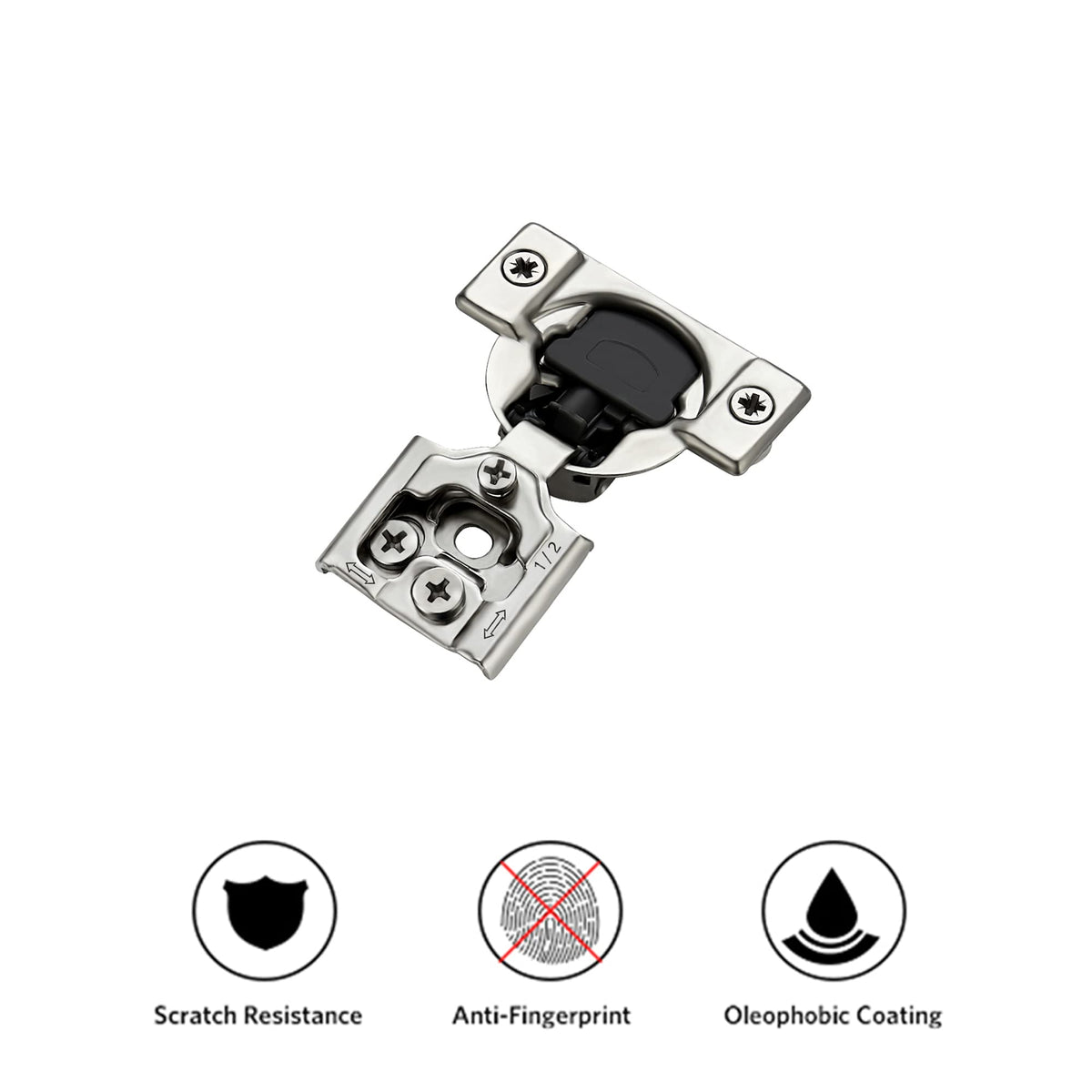 Ravinte satin nickel finish complements modern kitchen hardware.