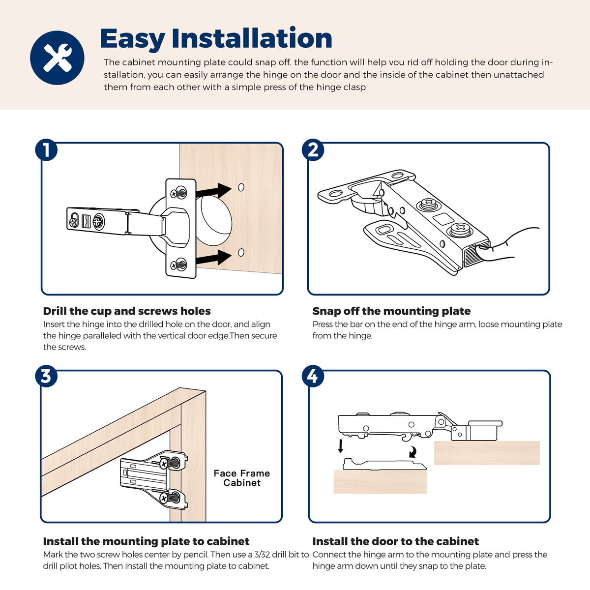 Includes four 15-5mm screws for easy installation