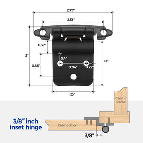 Ravinte self-closing hinge ensures quiet cabinet closure and effortless access