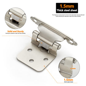 Ravinte self-closing hinges with bumpers prevent door slams and protect surfaces.