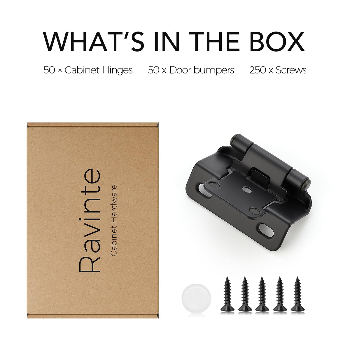 Ravinte silicone bumpers protect doors and reduce door slams.