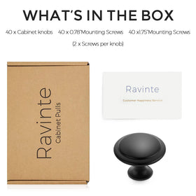 Ravinte simple round knob in matte black for versatile decor