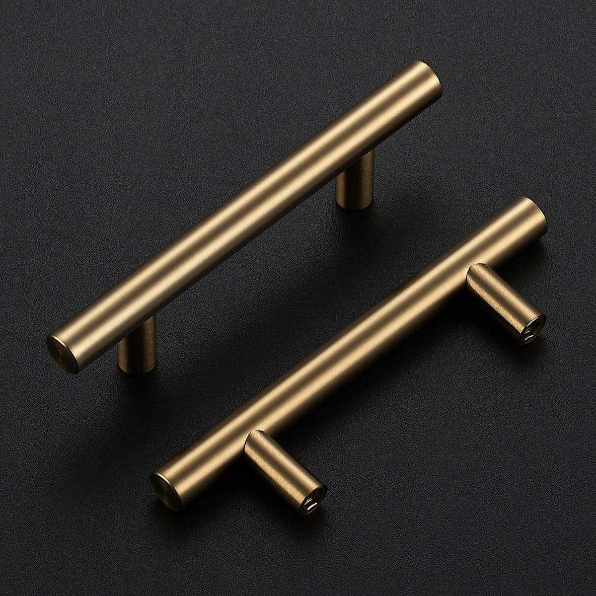 Sleek Ravinte cabinet pull with a modern edge suitable for kitchens and dressers.