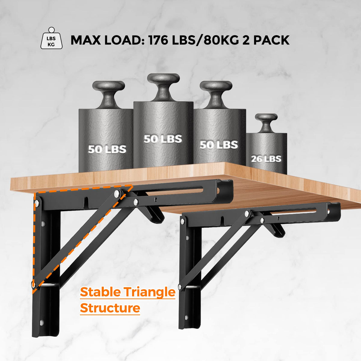 Ravinte space-saving brackets help create compact laundry stations and workspaces.